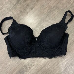 Victoria's Secret Black Floral Lace Bra